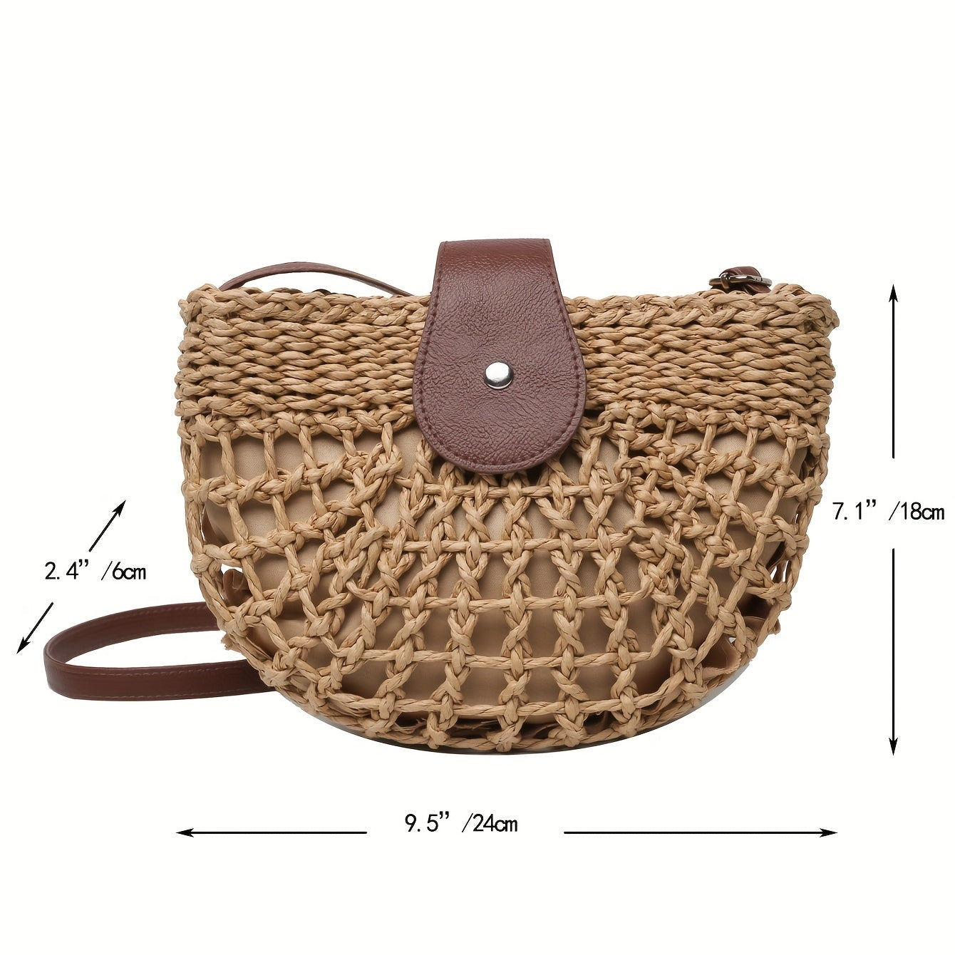 Women's Minimalist Crossbody Bag - Trendy Straw Shoulder All-Match Beach Bag